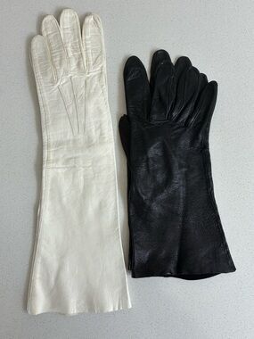 Two Pairs Vintage Leather Gloves